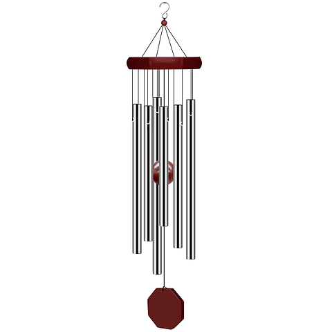 Campana de Viento Decoración de Jardín x6 Tubos en Aluminio