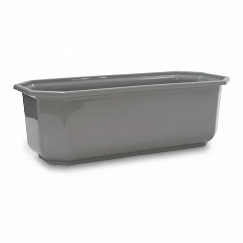 Maceta Plástica Rectangular Tipo Jardinera En Colores x40cm