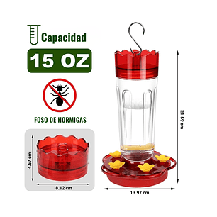 Bebederos Para Colibries Plasticos de Jardin X2 Unidades 
