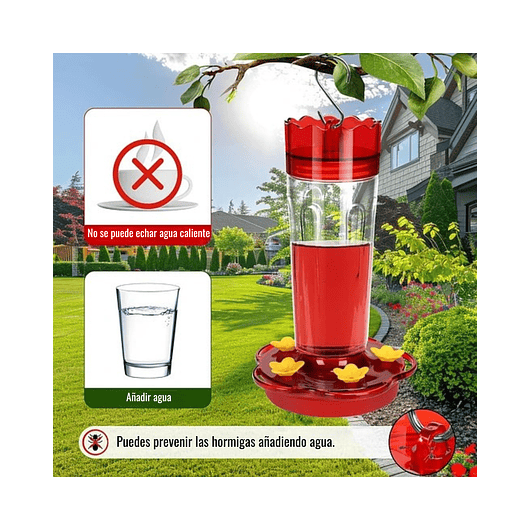 Bebederos Para Colibries Plasticos de Jardin X2 Unidades  5