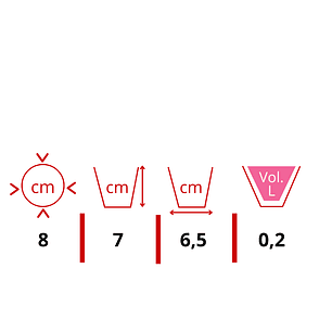 Maceta plantas x25 unidades tipo vivero 8cm diámetro x7cm alto