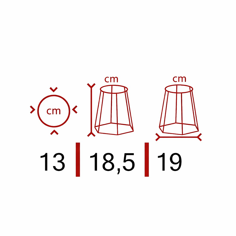 Soporte Más Maceta de Mesa Metalizado 18,5cm Alto x13 cm Diámetro  7