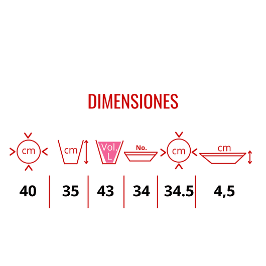 Maceta Plantas Redonda Plástica 40cm Diámetro x35cm Alto Más plato 4