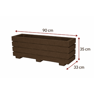 Maceta De Plantas Jardinera Argo Acanalada 90 Largo*35*33 cm