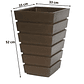 Maceta De Plantas Plástica Gemello Acanalada 33*33*52cm Alto - Miniatura 7