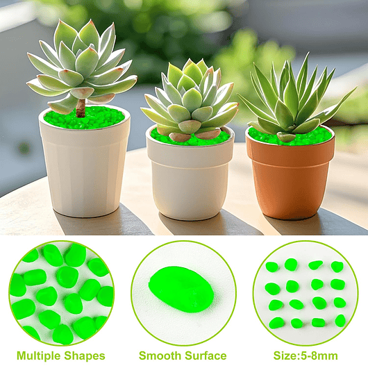 Piedras Decoración Jardín x800 Piezas Brillan En Oscuridad 17