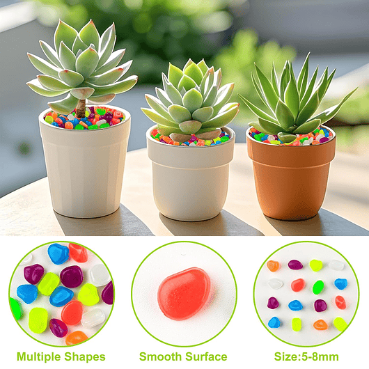 Piedras Decoración Jardín x800 Piezas Brillan En Oscuridad 5