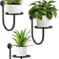 Soporte Maceta Pared Metal Negro X3 Pack - Miniatura 1