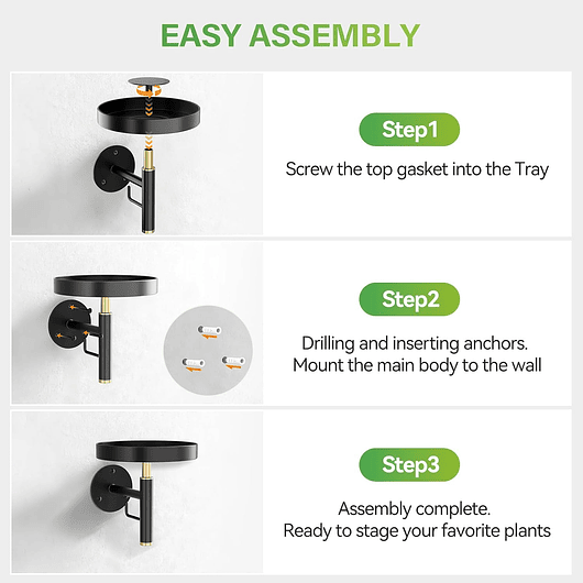Soporte De Pared Metal X3 Und Para Plantas Interior 4
