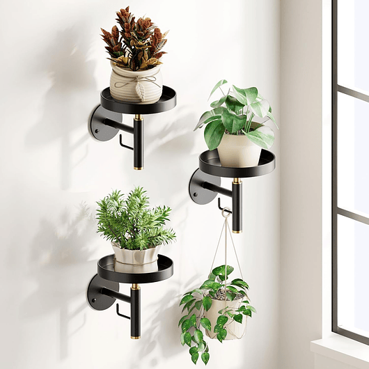 Soporte De Pared Metal X3 Und Para Plantas Interior 1