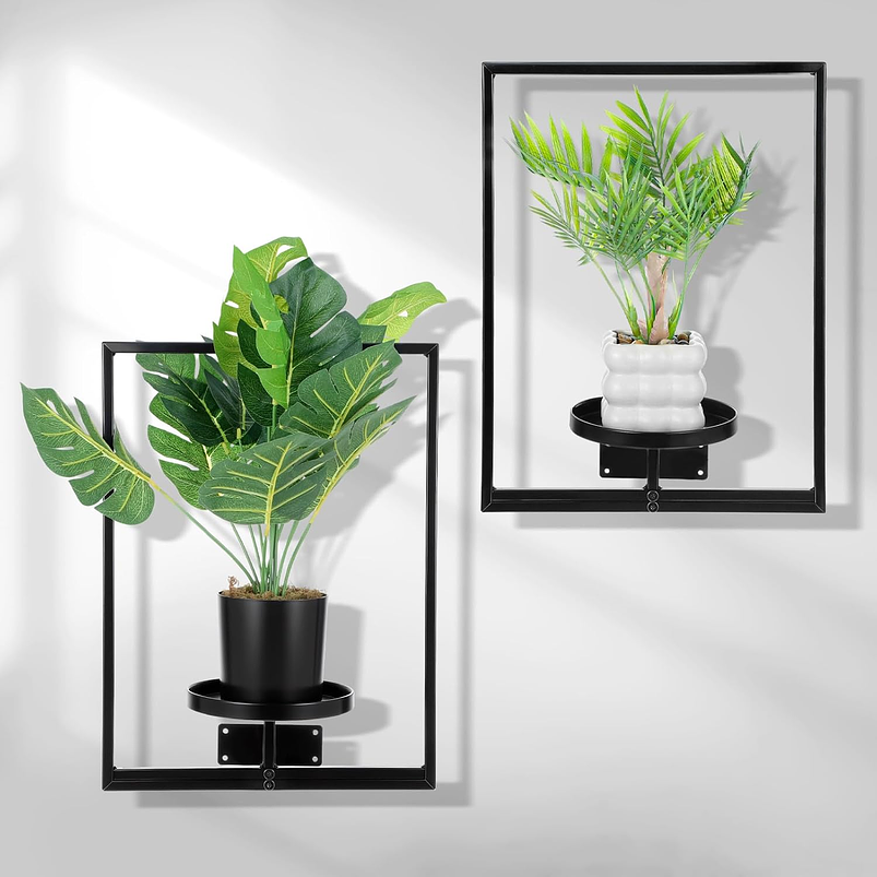 Soporte Decorativo De Pared Para Plantas x2 Piezas Metalico de Interiores 1