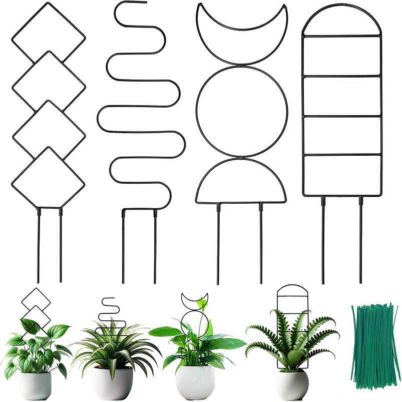 Soporte Para Plantas Trepadoras Enrejado Metalico x4 Unidades 1