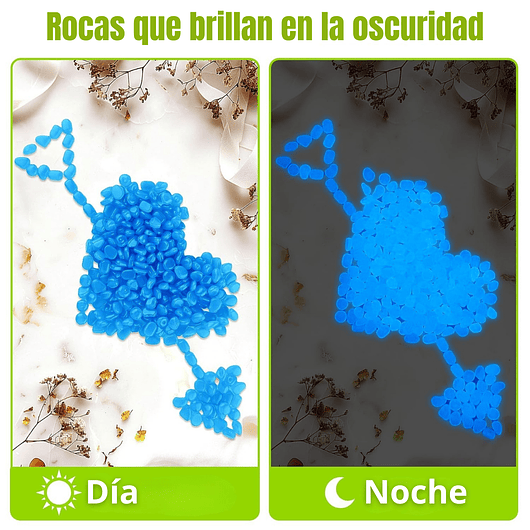 Piedras Decorativas de Jardín Acuarios Jardin de Hadas x800 Piezas Brillan En Oscuridad 12