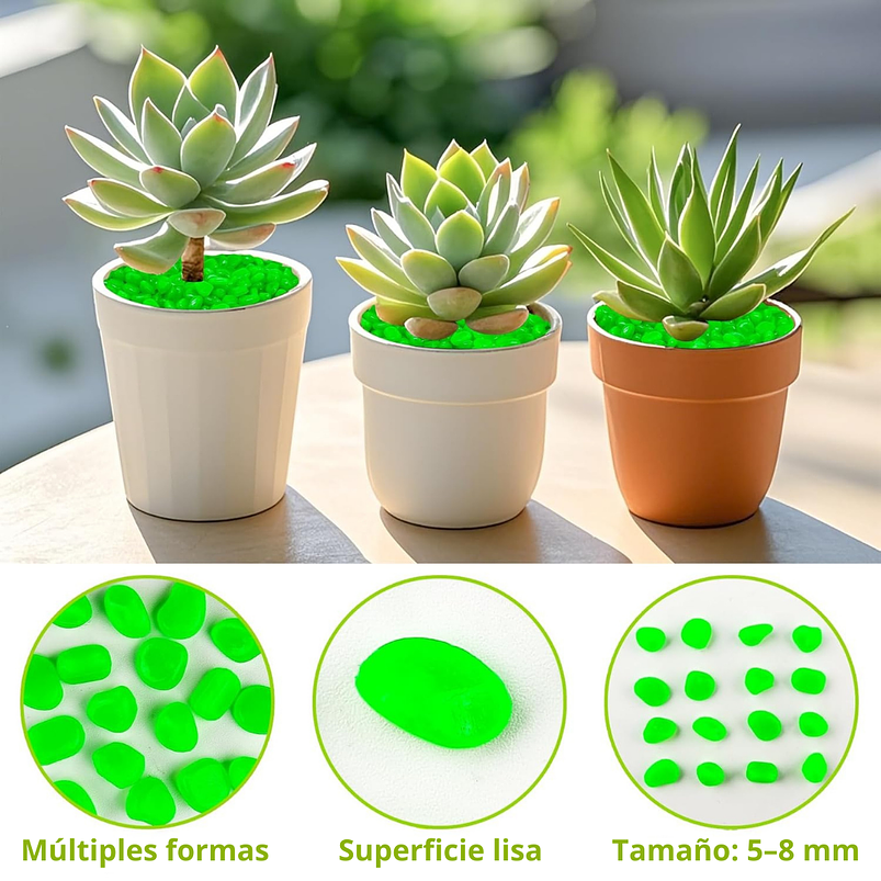 Piedras Decorativas de Jardín Acuarios Jardin de Hadas x800 Piezas Brillan En Oscuridad 17