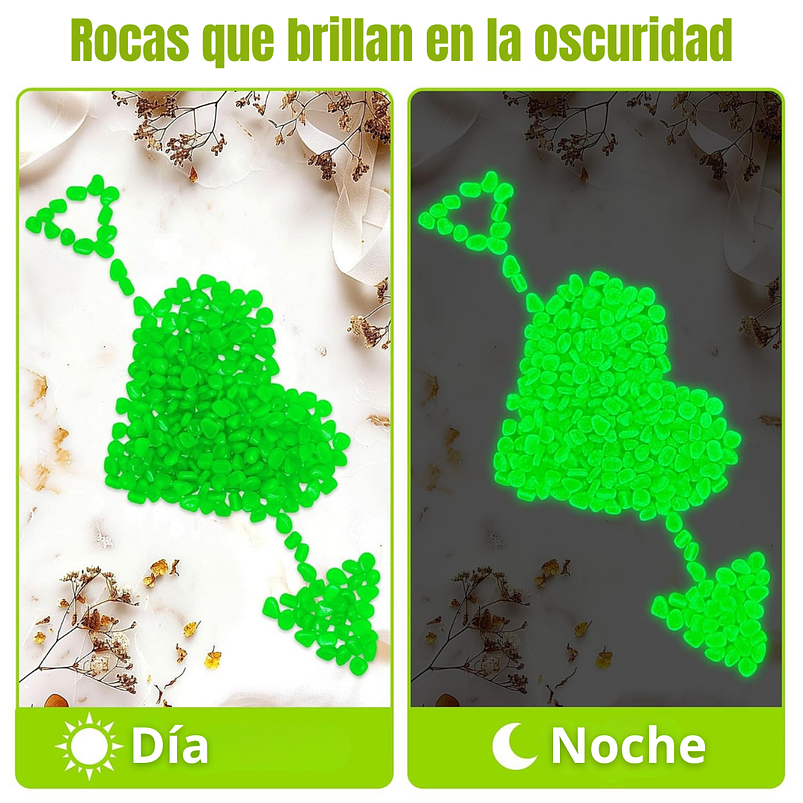 Piedras Decorativas de Jardín Acuarios Jardin de Hadas x800 Piezas Brillan En Oscuridad 18