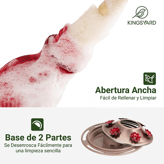 Bebedero Colibries Vintage En Vidrio x700ml 9