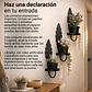 Soporte Metalico De Pared Decorativo Plantas y Macetas x3 Unidades - Miniatura 6