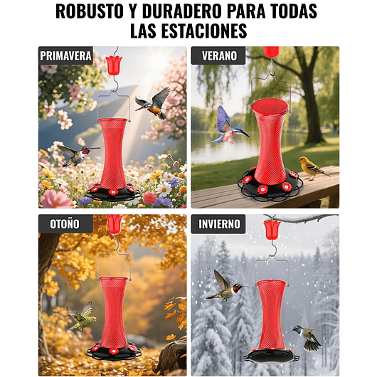 Bebedero Colgante Aves y Colibries Botella en Vidrio x 20onzas 4