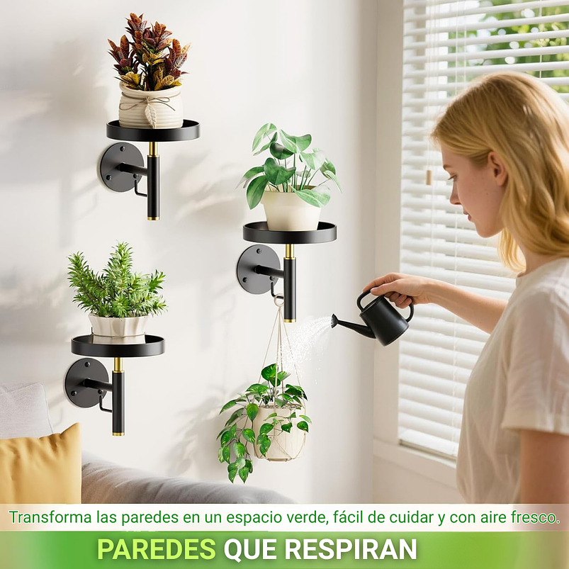 Soporte De Pared Metalico x3 Unidades Para Macetas y Plantas De Interior 3