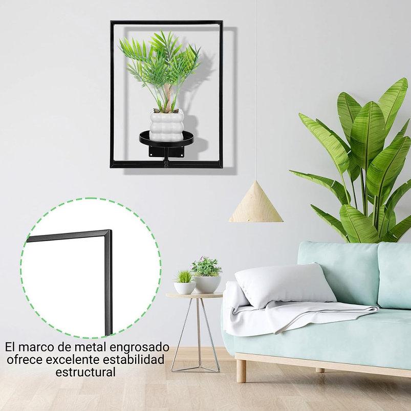 Soporte Decorativo De Pared Para Plantas x2 Piezas Metalico de Interiores 7