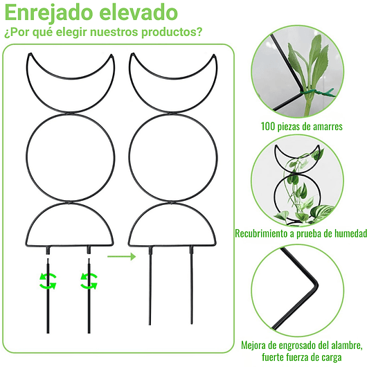 Soporte Para Plantas Trepadoras Enrejado Metalico x4 Unidades 3