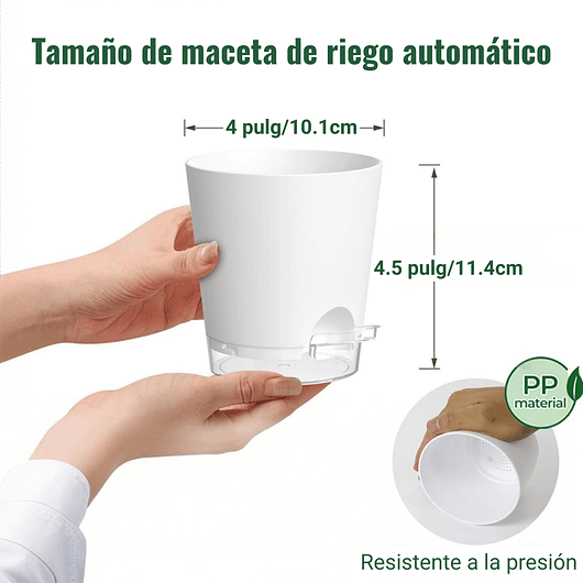 Macetas Con Riego Automático x5 Unidades Para Plantas Interior 4