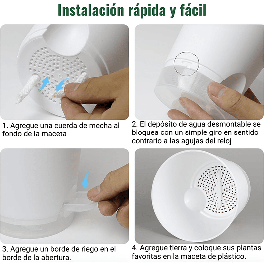 Macetas Con Riego Automático x5 Unidades Para Plantas Interior 7