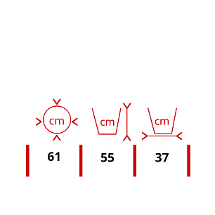Maceta Plástica Terracota x60cm Diámetro x55cm Alto Extra Fuerte