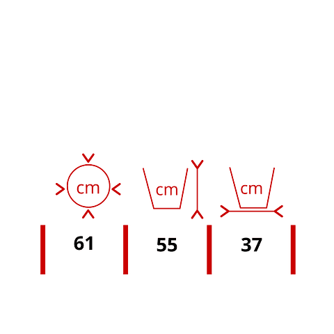 Maceta Plástica Terracota x60cm Diámetro x55cm Alto Extra Fuerte