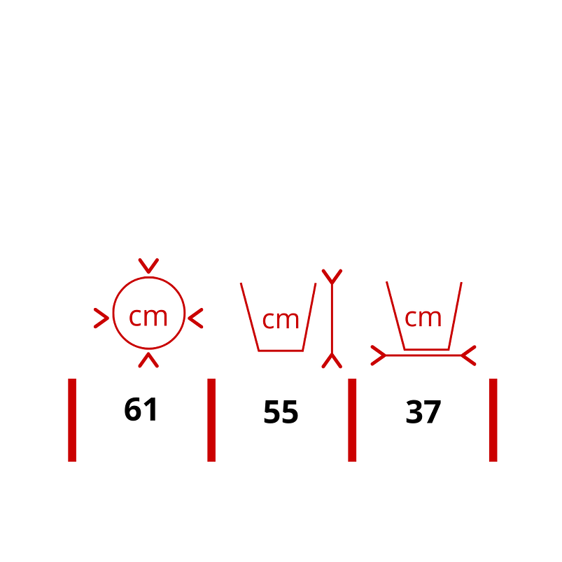 Maceta Plástica Terracota x60cm Diámetro x55cm Alto Extra Fuerte 2