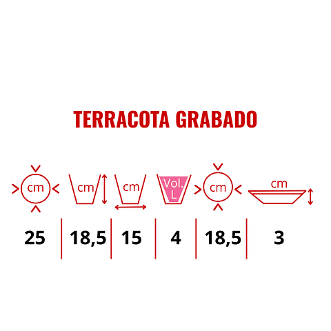 Matera Clásica Para Plantas Más Plato Wengue 25 Centímetros Diámetro