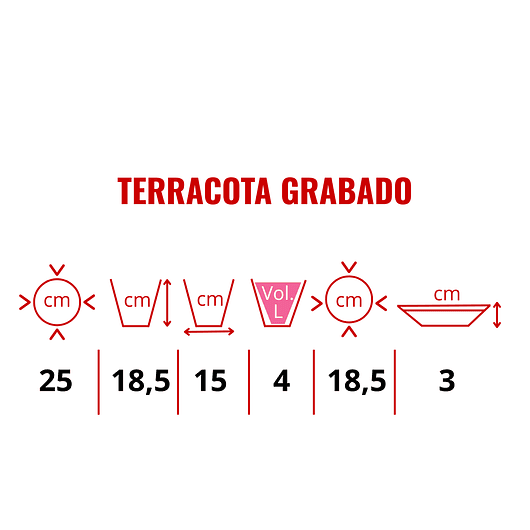 Matera Clásica Para Plantas Más Plato Wengue 25 Centímetros Diámetro 2