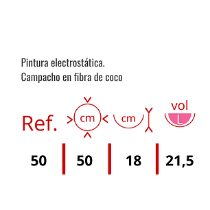 Canasta De Colgar Para Plantas Más Nido De Coco x50 Centímetros Diámetro