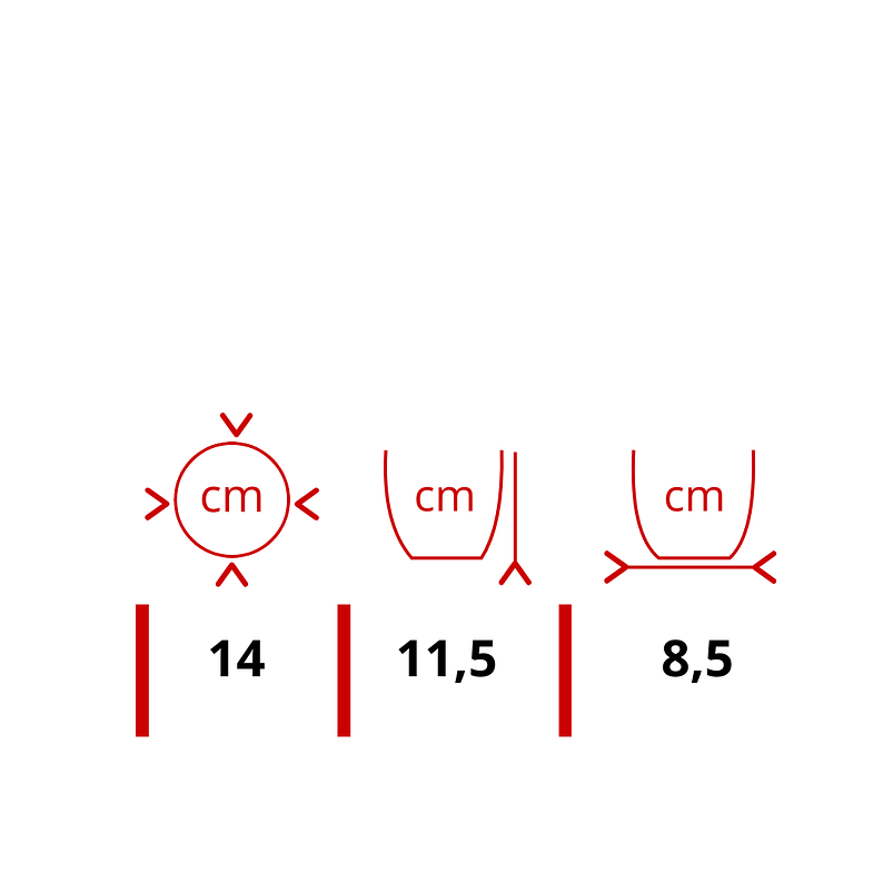 Maceta En Arcilla Pintada Brillante Tulipa 14cm Diámetro x11cm Alto 6