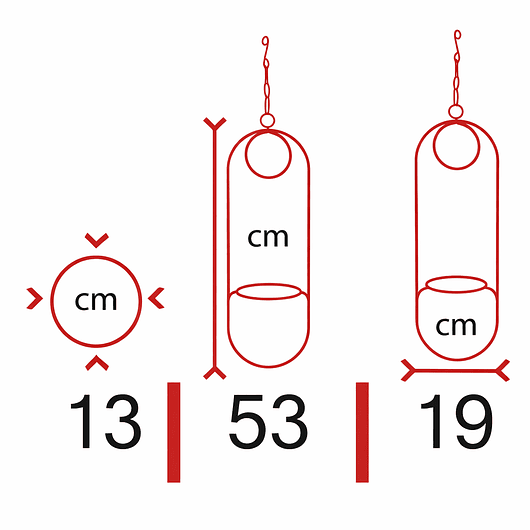 Soporte De Materas De Plantas Colgante 53cms Alto Bora Bora 3