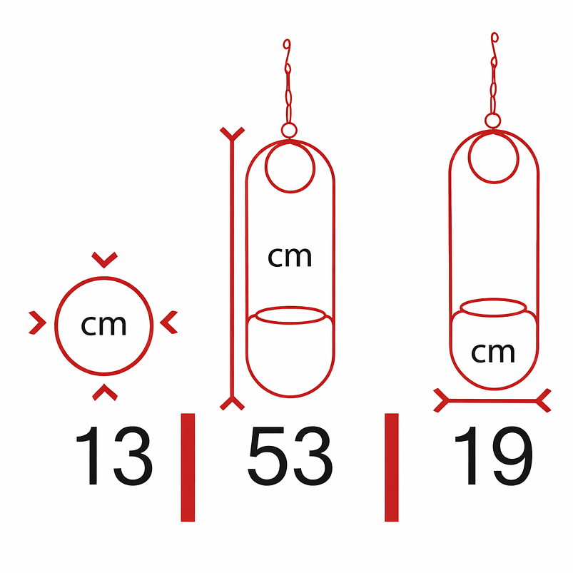 Soporte De Materas De Plantas Colgante 53cms Alto Bora Bora 3