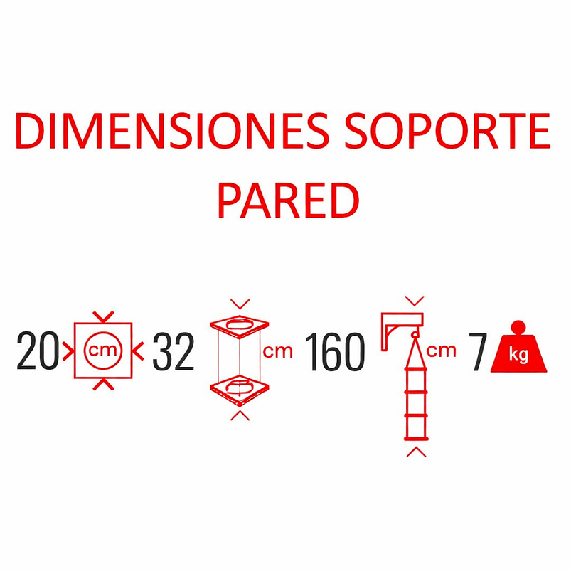 Soporte Macetas Pared x4 Puestos en Teca más Macetas Plásticas 10
