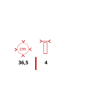 Maceta Tipo Disco Para Helecho Cuerno 36cm diamentro