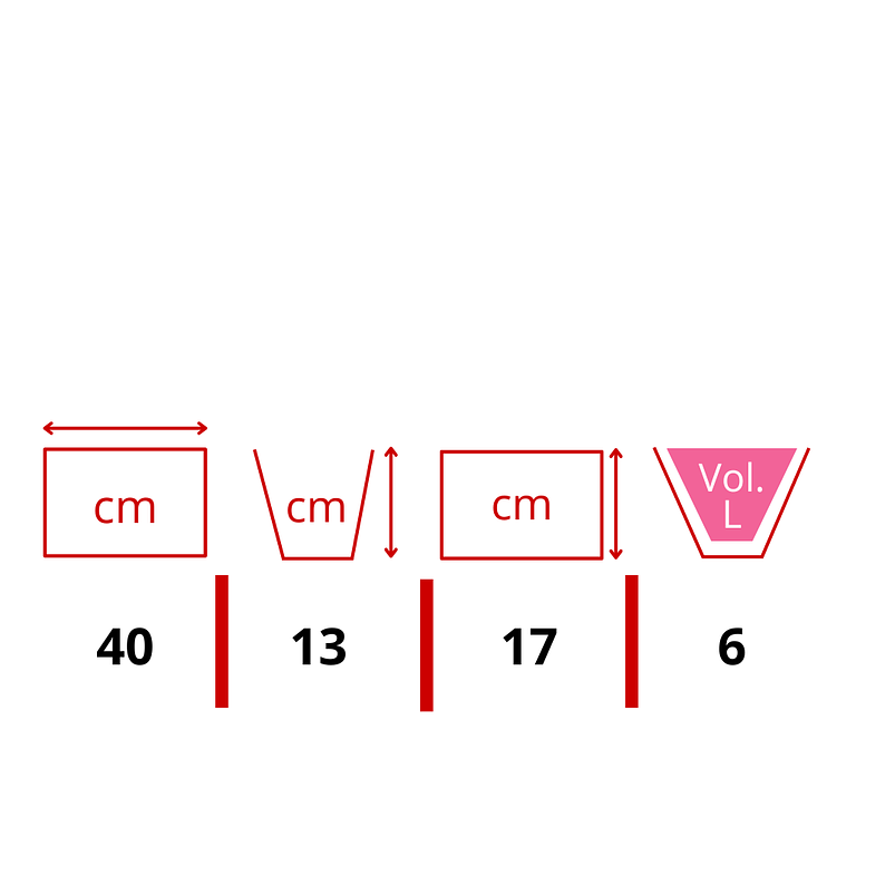 Maceta Jardinera Plantas Rectangular Plástica 40cm Largo 4