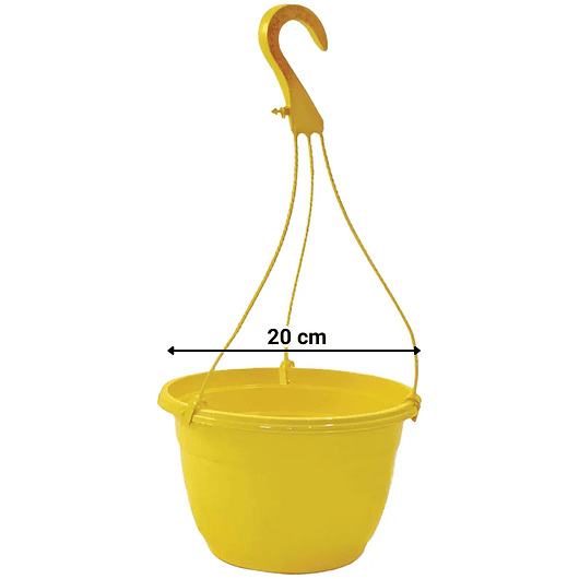 Maceta plástica de colgar para plantas de 20cm diámetro 2