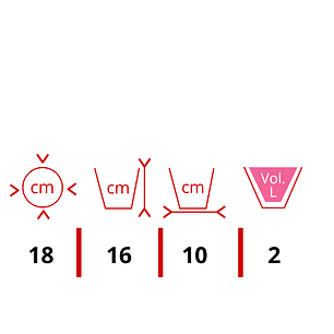 Maceta Plástica Milán Brillante 18cm Diámetro x16cm Alto