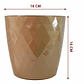 Maceta Redonda Rombos Plástico Brillante 18cm Diámetro x16cm Alto - Miniatura 3