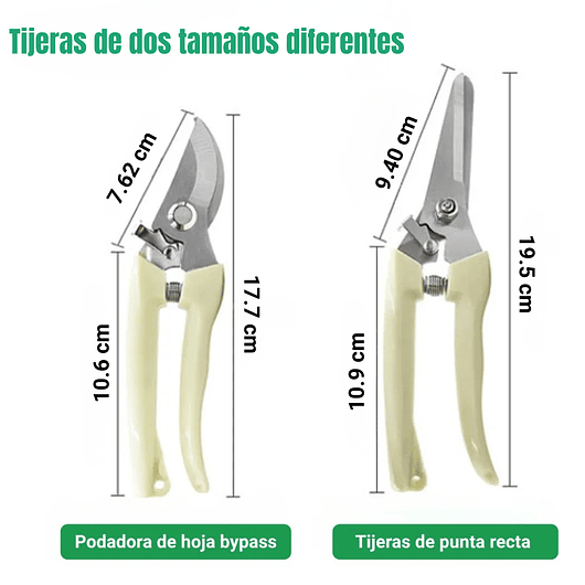 Tijera De Poda De Plantas Jardinería Acero Inoxidable X2 Und 13