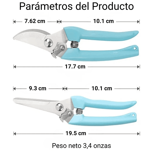Tijera De Poda De Plantas Jardinería Acero Inoxidable X2 Und 26
