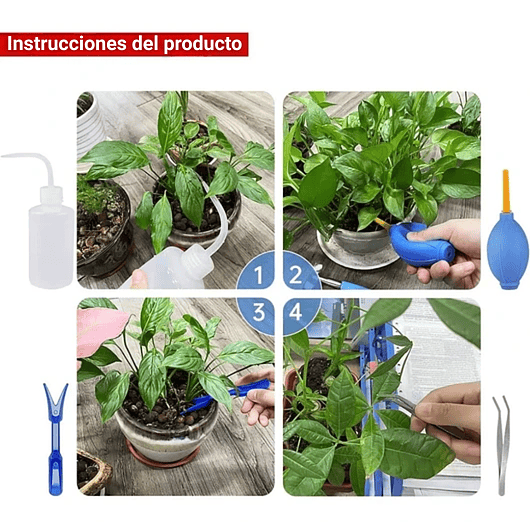 Kit Herramientas Plantas Cactus Suculenta x15 Piezas Azul 6