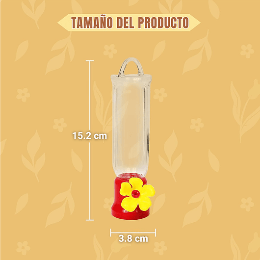 Bebedero De Colibríes Cilíndrico Colgar 2.3oz Plástico 5