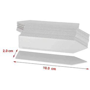 Etiqueta de Plantas Plástica Marcar Rectangular x100 Blanco