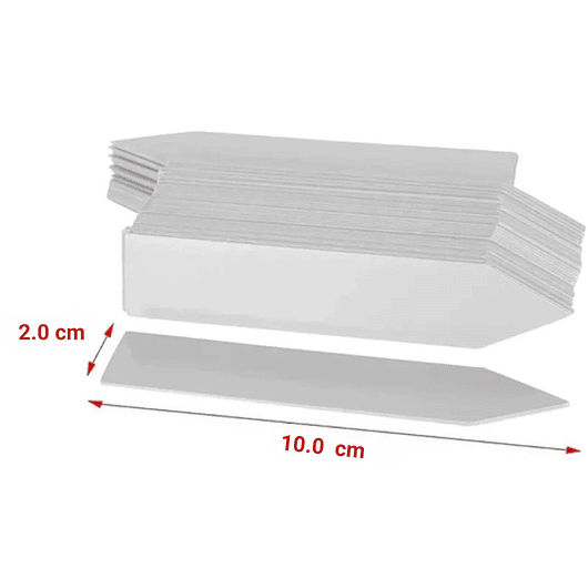 Etiqueta de Plantas Plástica Marcar Rectangular x100 Blanco 2