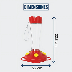Bebedero Colibríes En Vidrio De Colgar 300ml x2 Unidades