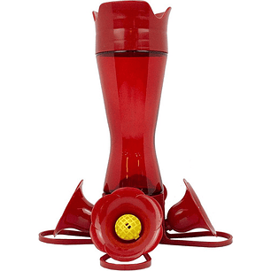 Bebedero De Colibríes Colgar Diseño Flor 8oz Plástico